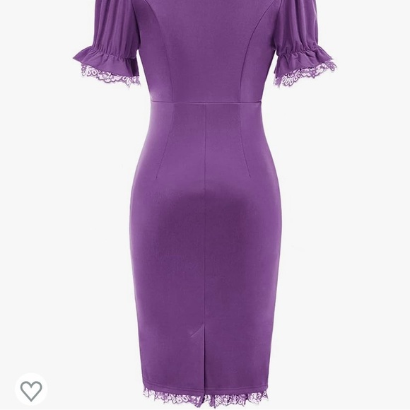 Scarlet Darkness Victorian inspired violet pencil skirt dress size M NWT - Picture 4 of 4